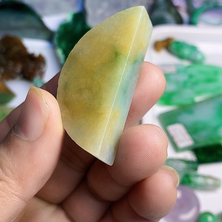 翡翠散珠天然翡翠A货挂件