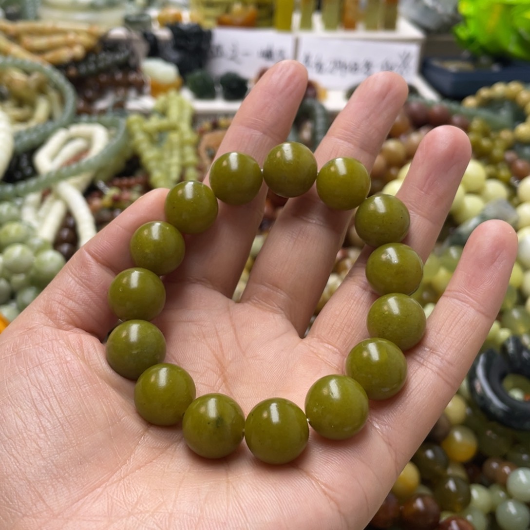 蛇纹石玉手链未镶嵌