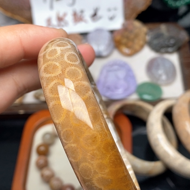 硅化珊瑚（珊瑚玉）未镶嵌手镯62