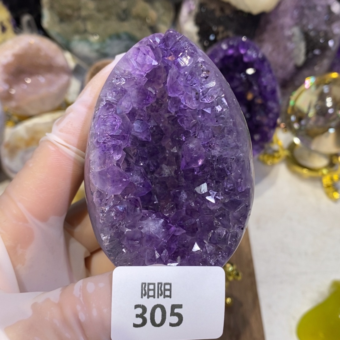 未镶嵌紫晶珠宝半成品