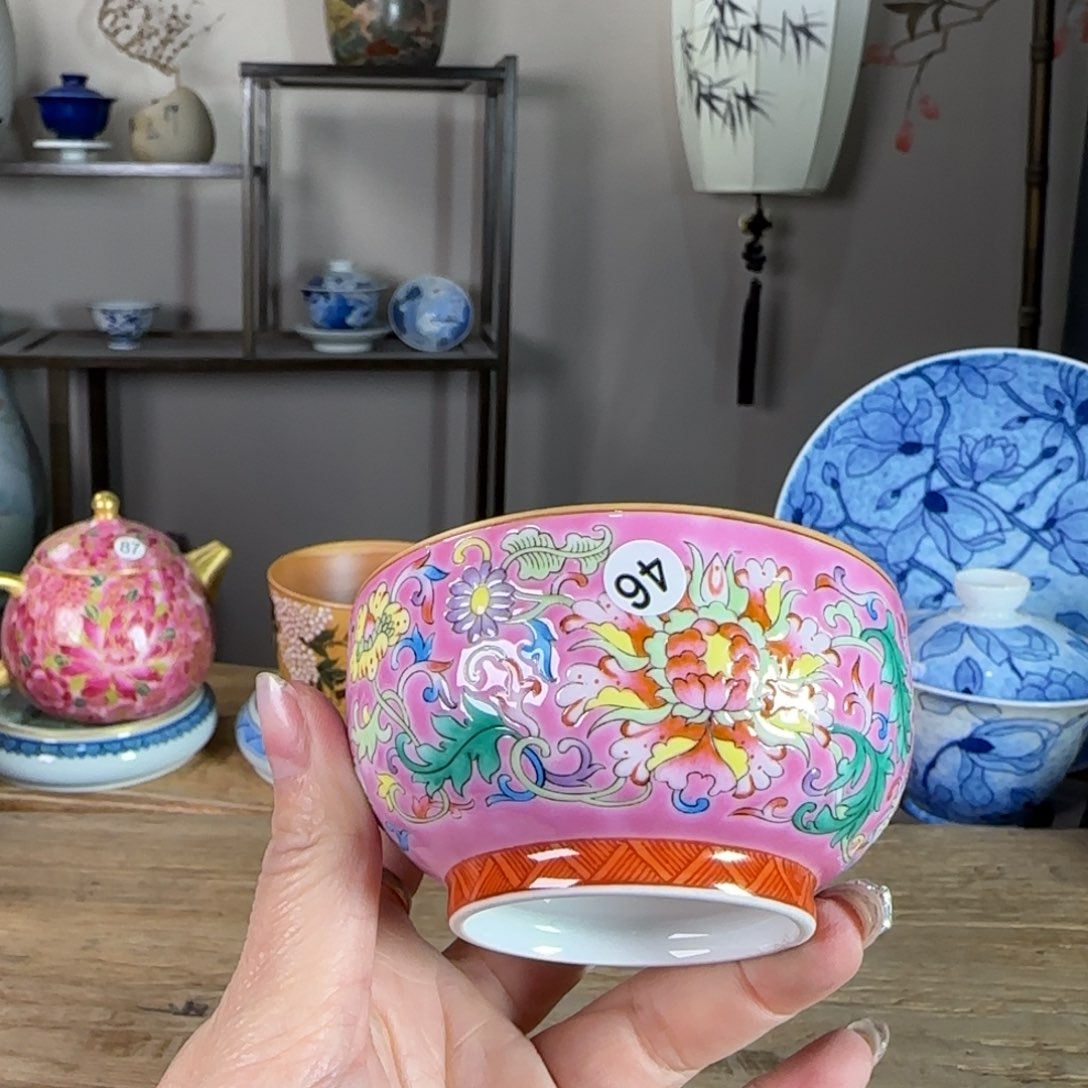 杯景德镇陶瓷柴烧多人