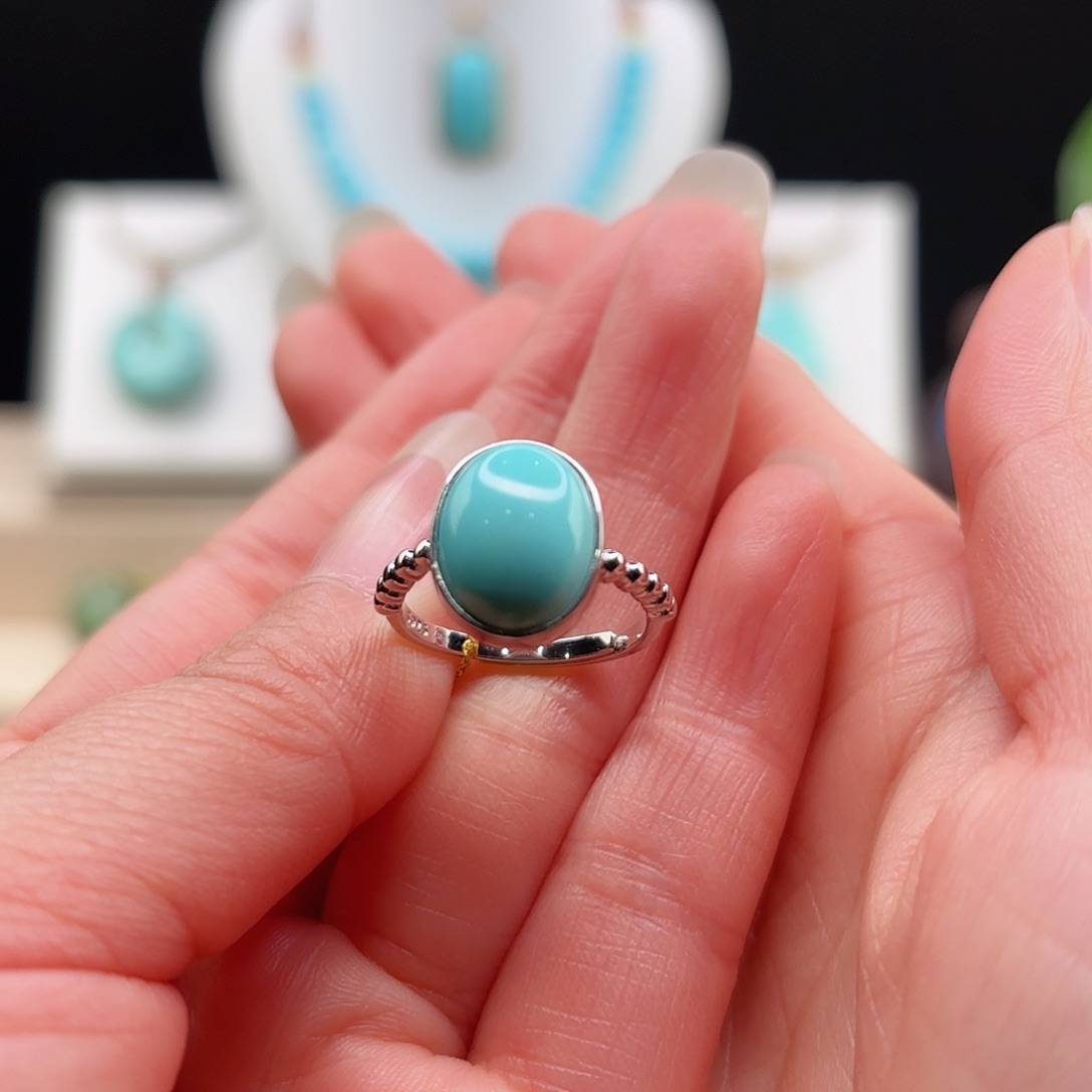 绿松石配饰银S925镶嵌