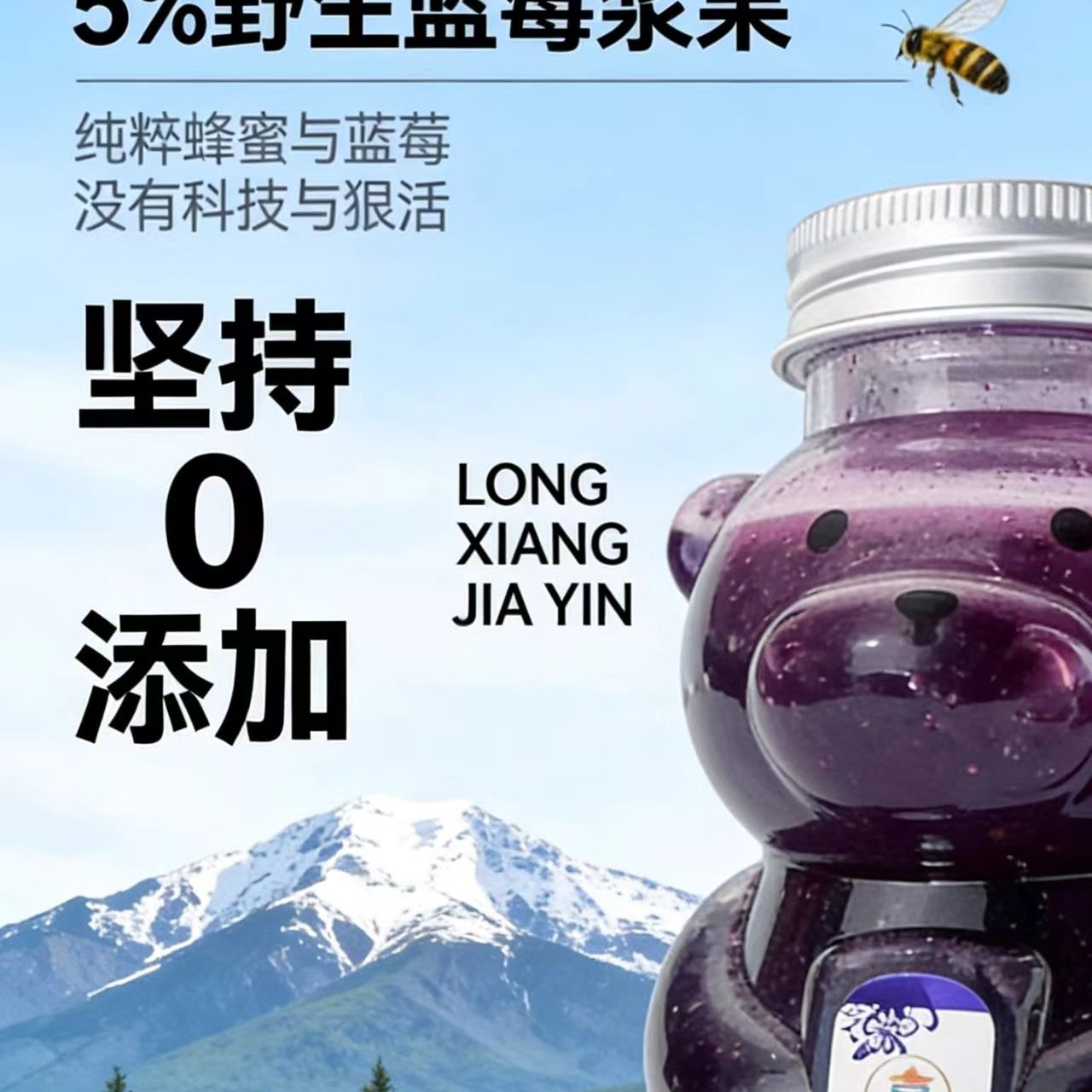 网红小熊蓝莓果蜜，姜蜜，蔓越莓果蜜组合