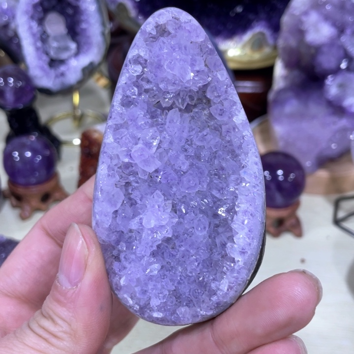 恐龙蛋未镶嵌紫晶