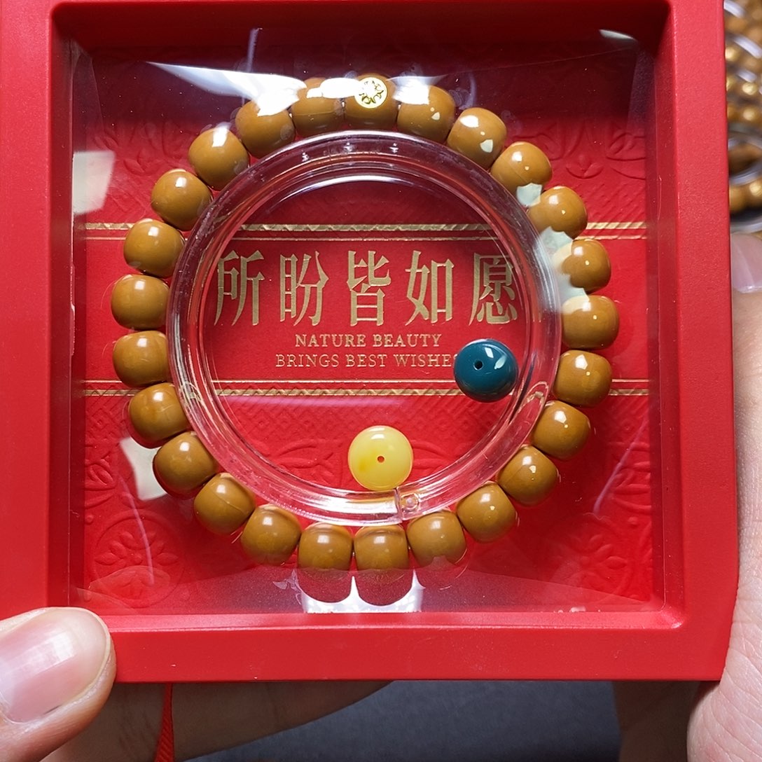 猴头核桃手串18k金标高配毕业小老邢尺寸9小单号7号原矿蜡