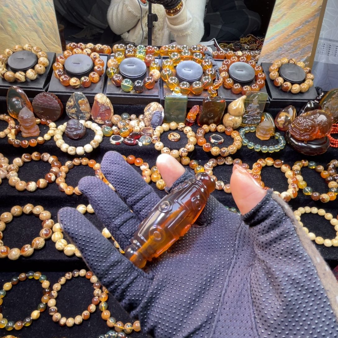 琥珀未镶嵌手串桶珠