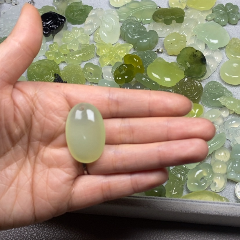 【闪购商品】蛇纹石玉挂件耳饰耳环项链发簪未镶嵌