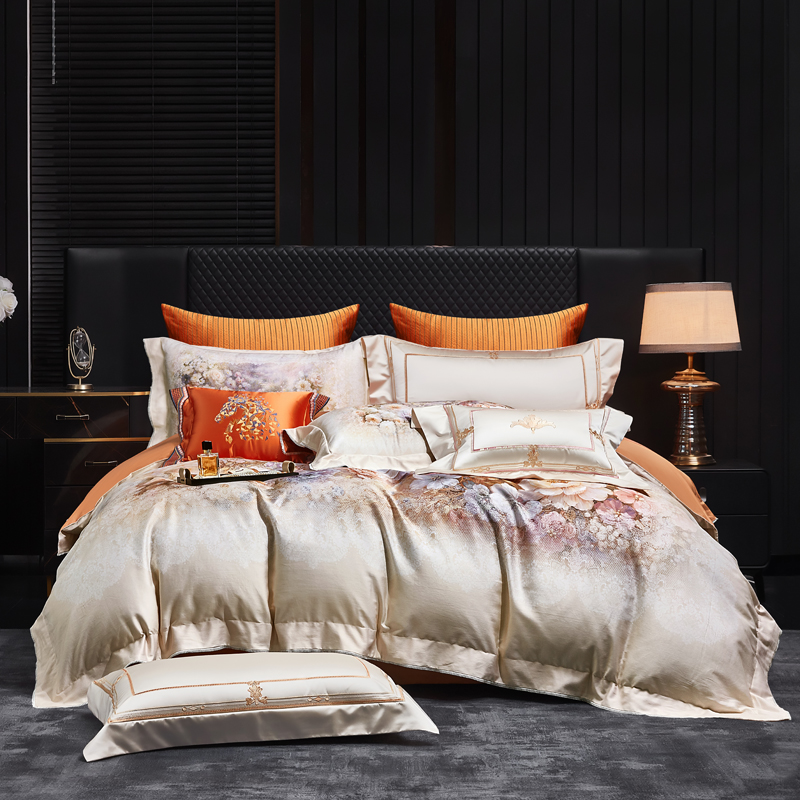 boyue博越（秘境花园）豪华别墅定制真丝棉纯棉床上用品四件套床盖