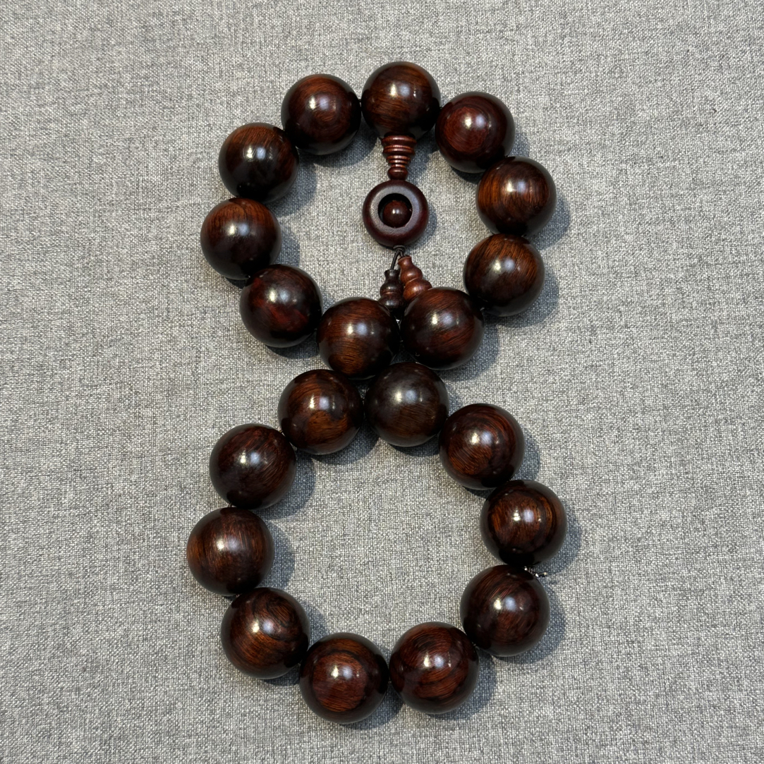 紫檀木质首串 2.5*10颗 精抛