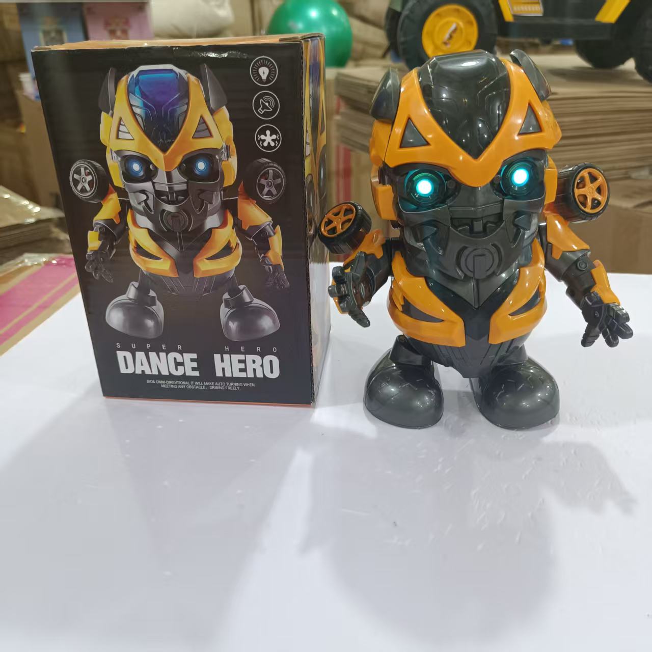 （千）会唱歌跳舞发光的大黄蜂电动机器人玩具耐摔高颜值