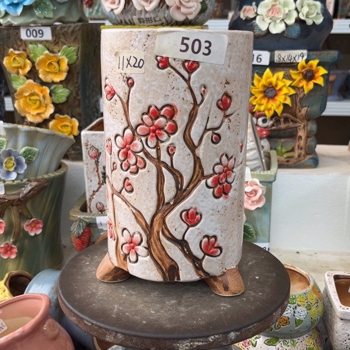 紫砂花盆粗陶材质多肉花盆