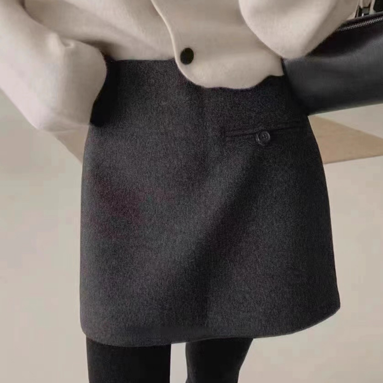 【首尔街头】秋冬加厚百搭半身裙737