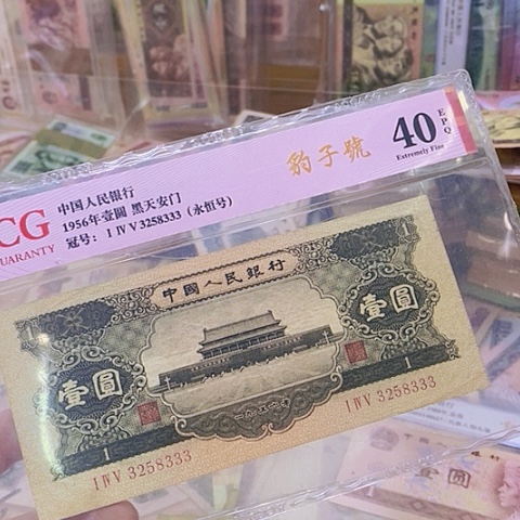 第二套人民币黑1⃣️元豹子号333