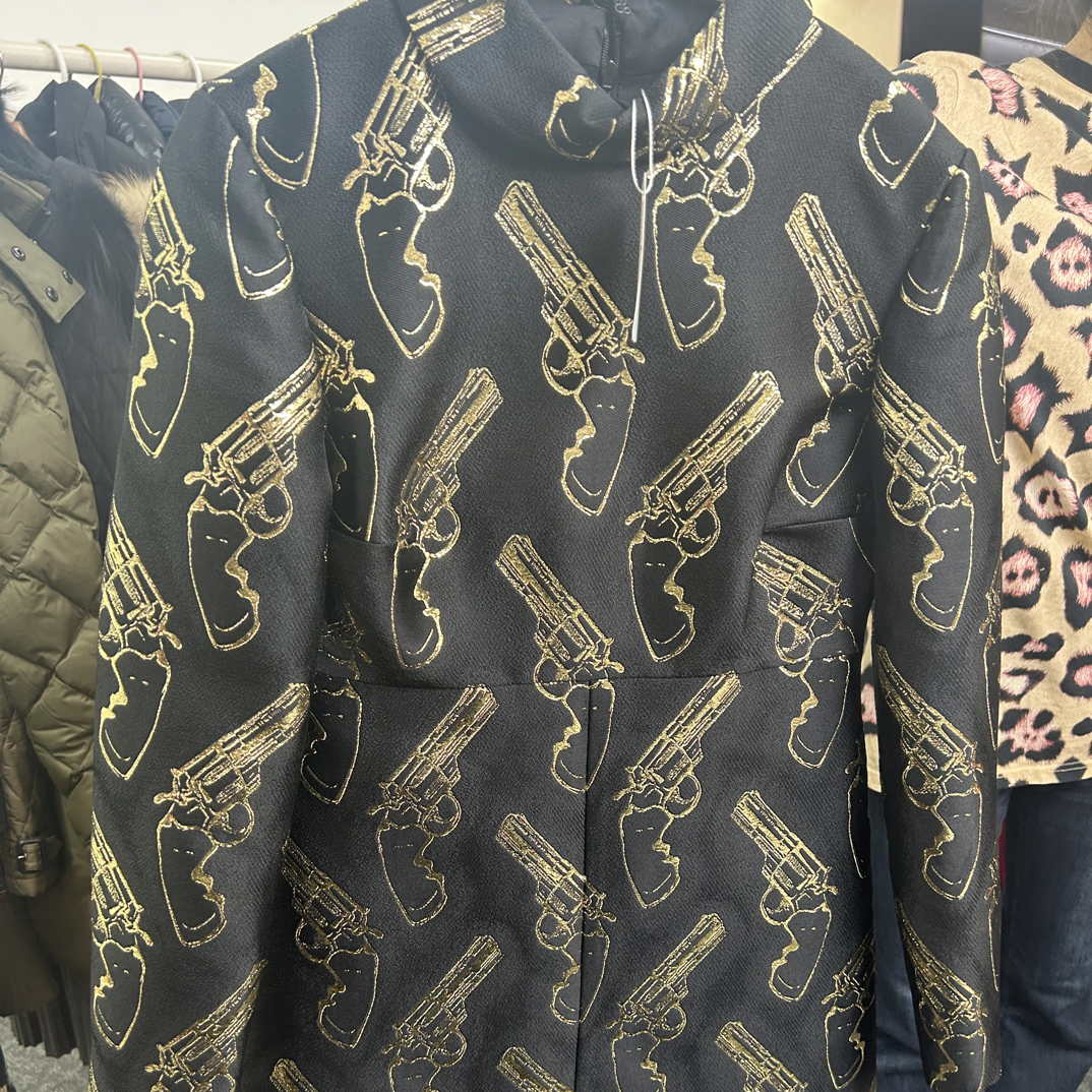 99新 YSL/圣罗兰 二手奢侈品金色手枪裙子h641