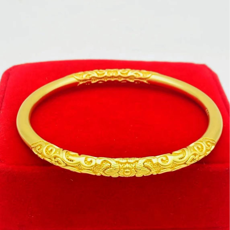 合金手镯 精品 卷草纹手镯（点进选圈口）