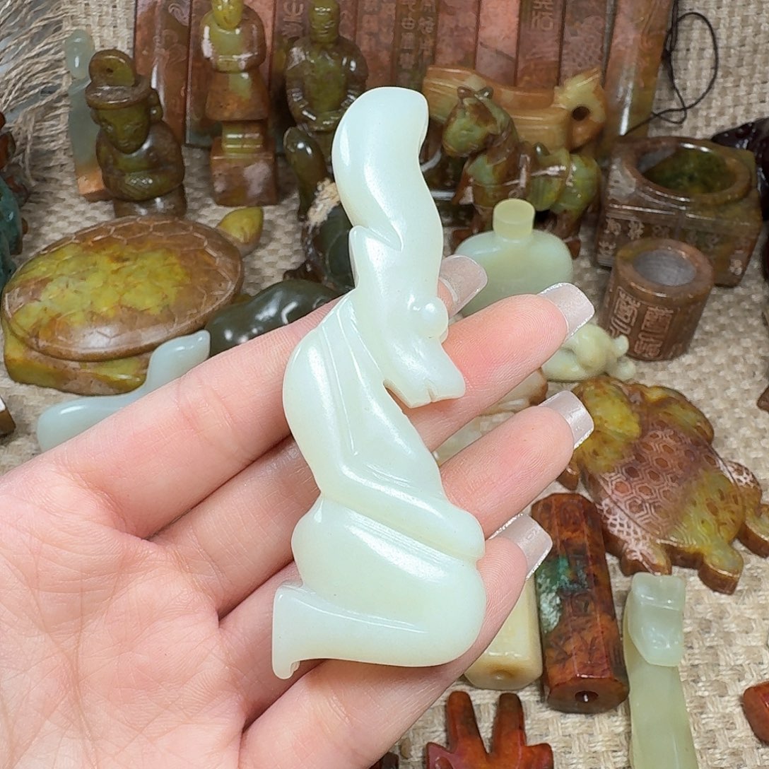 白玉菩提吊坠挂件