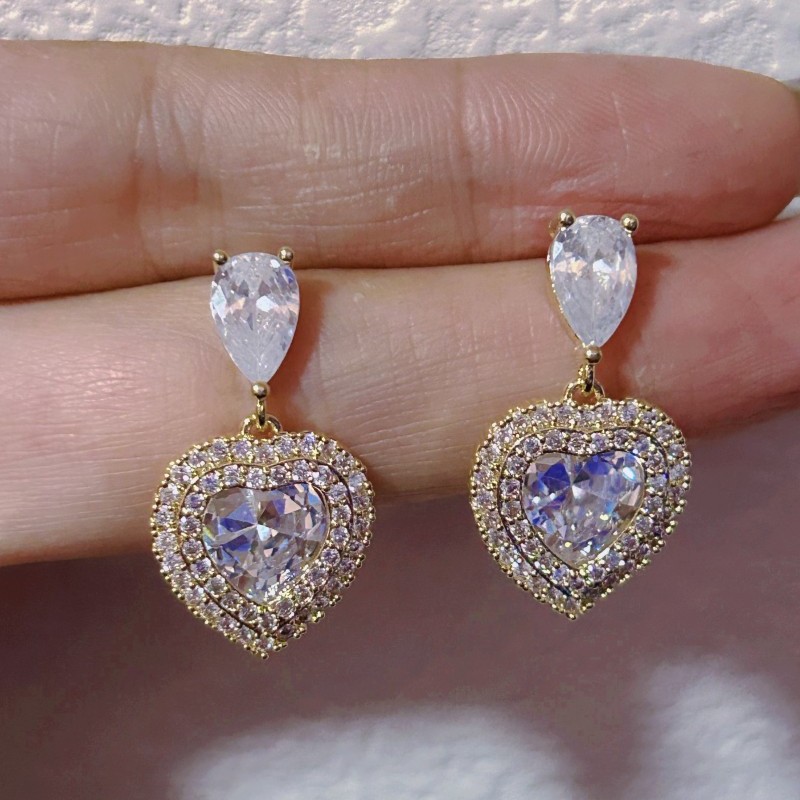 铜合金耳饰 【直播间选款】百搭轻奢耳钉气质时尚简约耳饰百搭