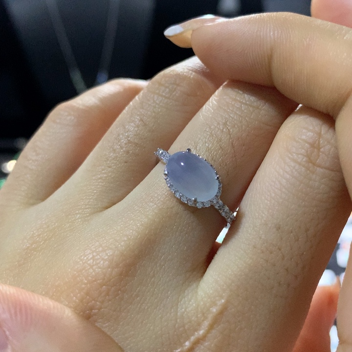 翡翠银S925镶嵌戒指