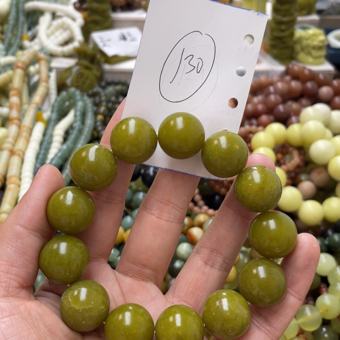 蛇纹石玉手链未镶嵌