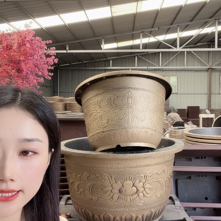 圆形60花盆2个有孔