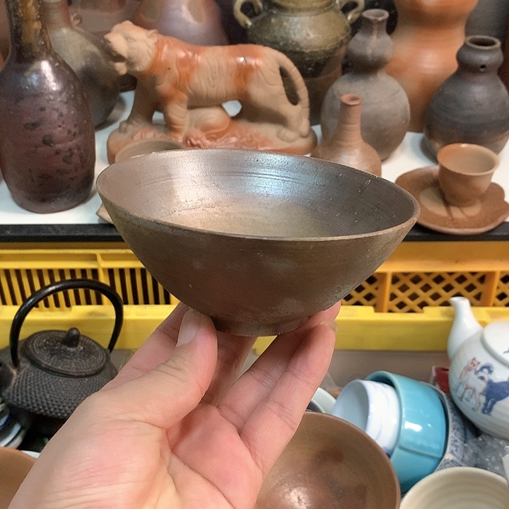 备前烧大碗一个备前烧