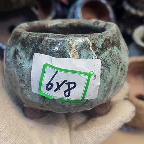 红陶粗陶花盆手工