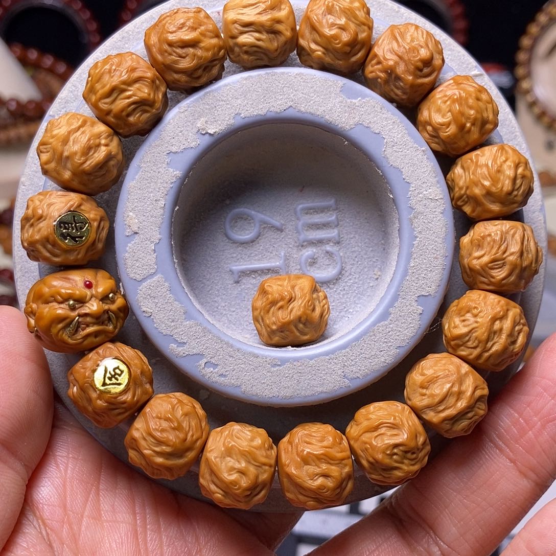 手串猴头核桃恶僧精工龙蛇之变尺寸14左右全品