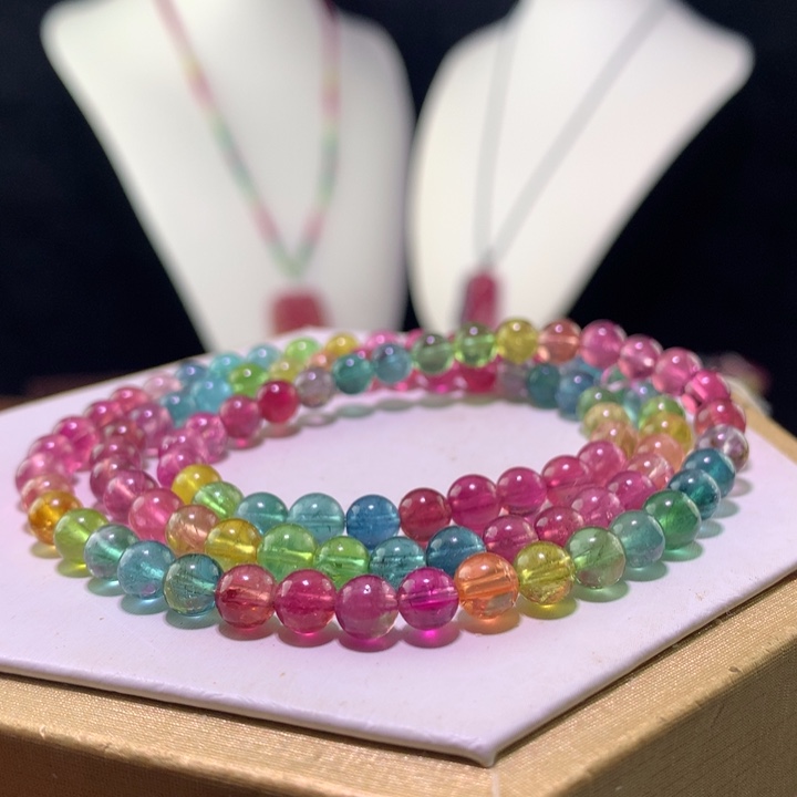 手链未镶嵌双色碧玺