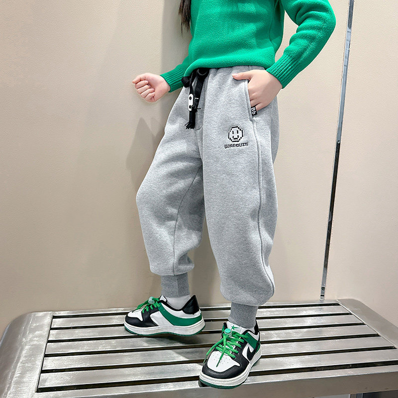 k23012女童裤子秋装儿童运动裤洋气中大童外穿卫裤加绒秋冬款潮