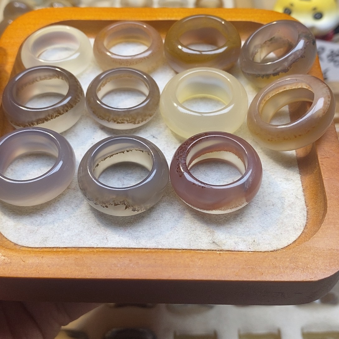 玛瑙/玉髓未镶嵌戒指A11不退换