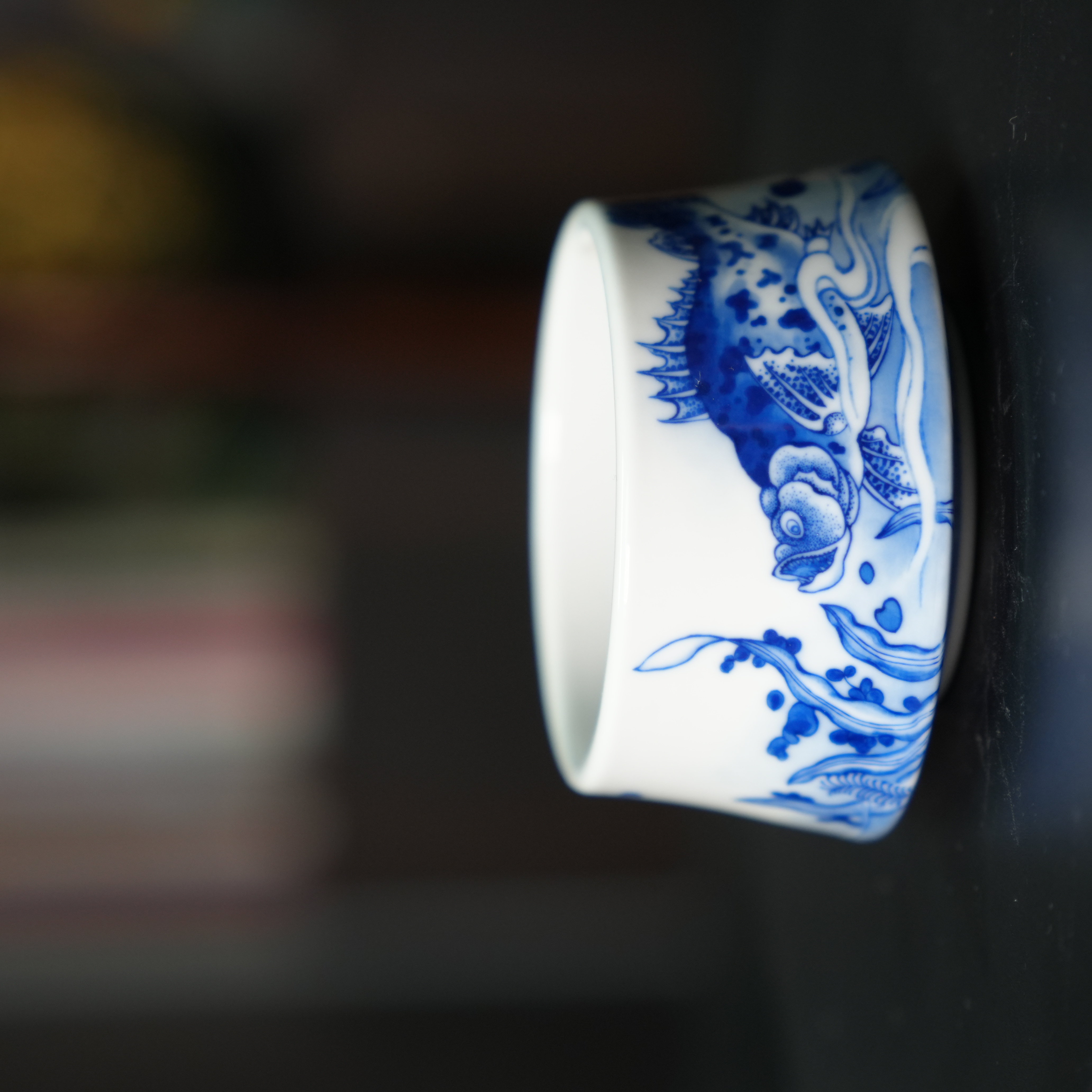 九悠阁严选-澄怀堂-青花鱼藻杯