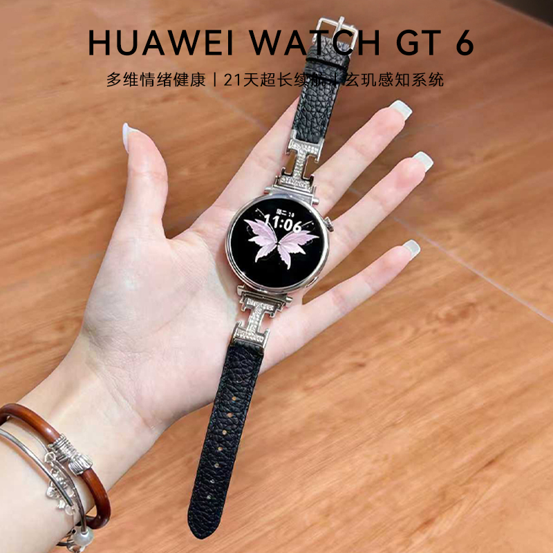 【黑色小天鹅】华为WATCH GT6华为女士gt6手表多功能长续航智能手表商品图