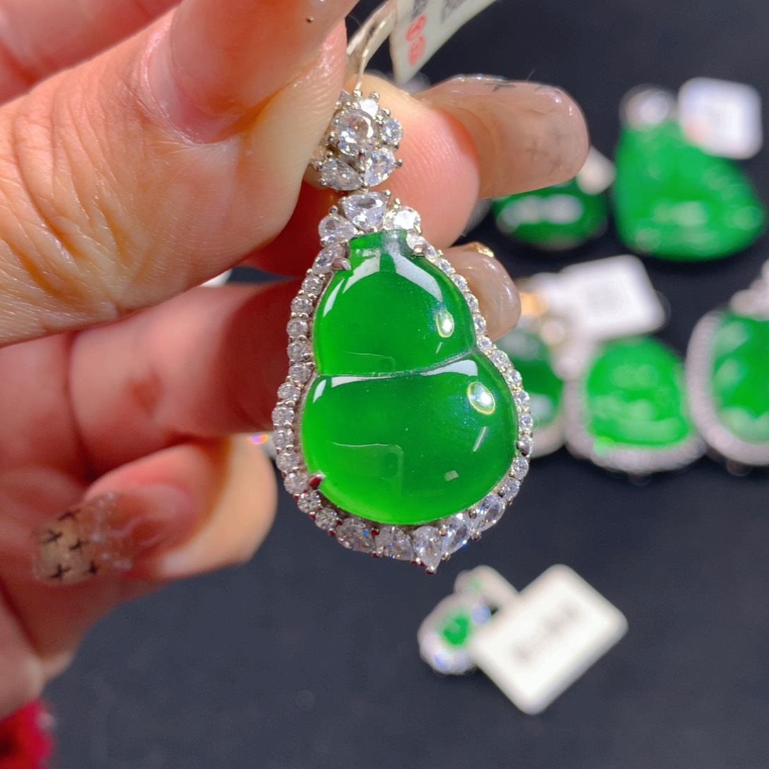 翡翠颈饰银S925镶嵌1111111111