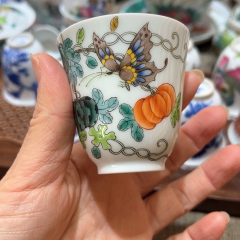 手绘茶杯盖碗壶承