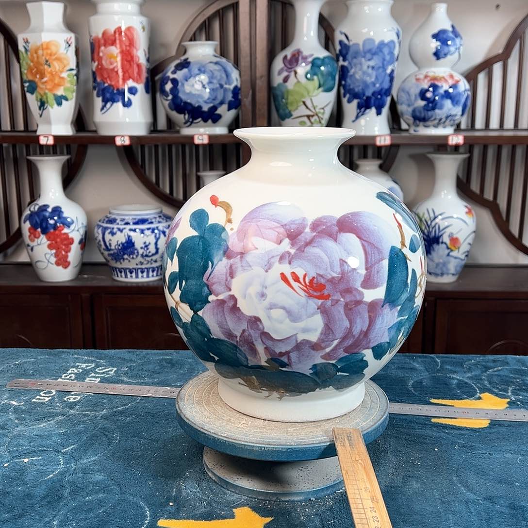 摆件景德镇陶瓷石紫牡