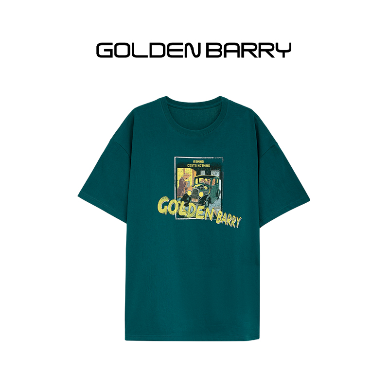 |201905复古老爷车印花T恤