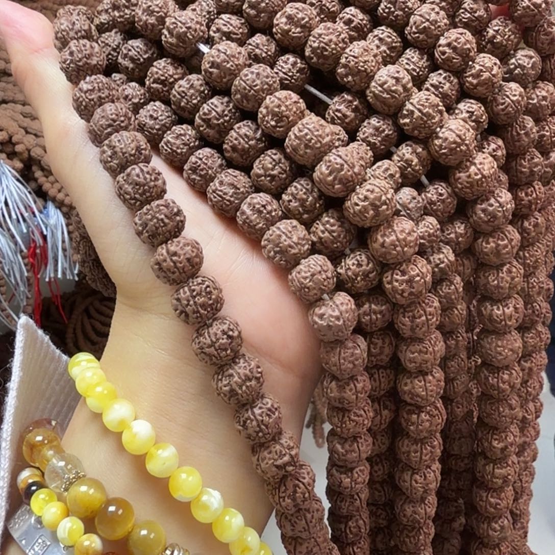 金刚菩提吊坠褐皮平细1条保全品手持