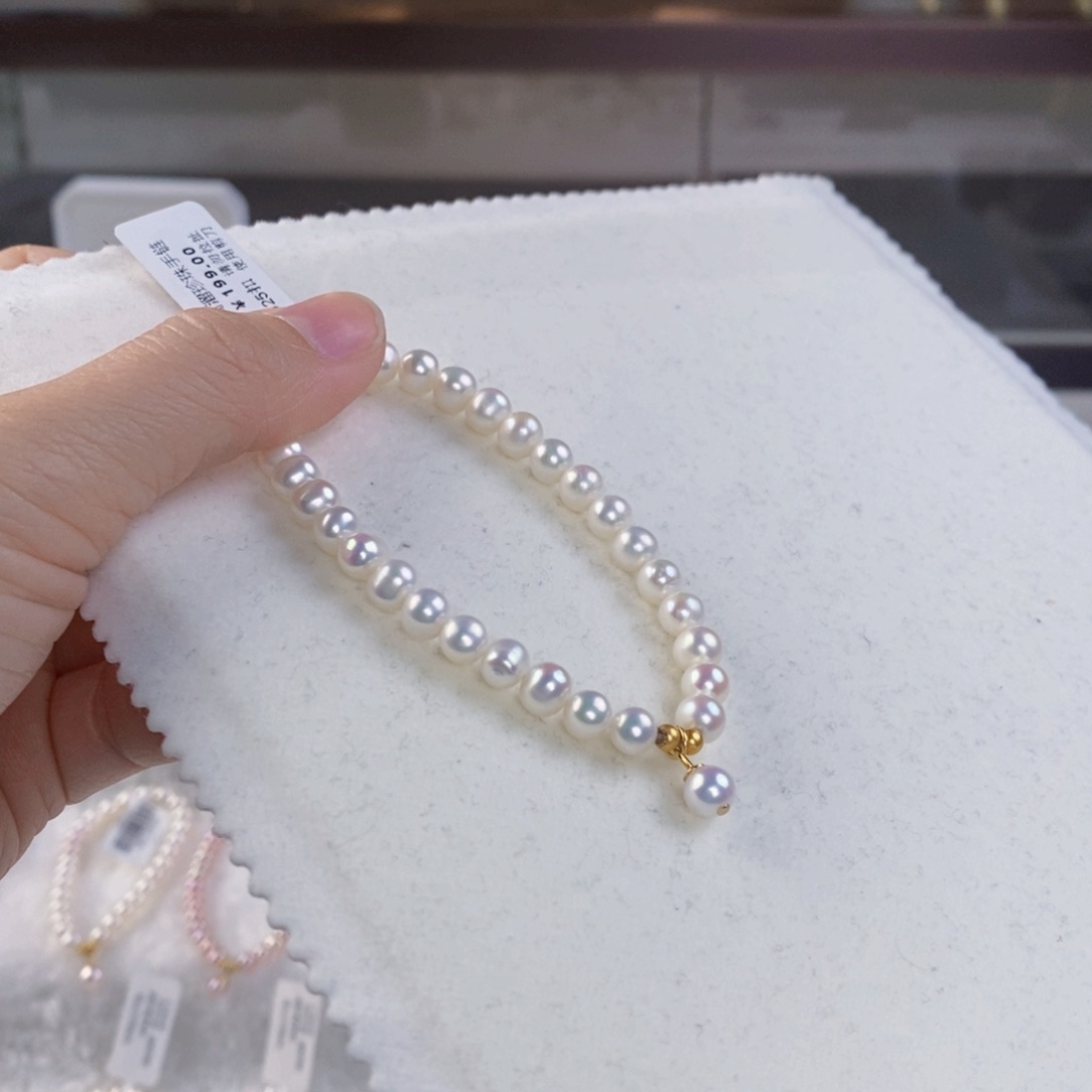 淡水珍珠手绳银S925镶嵌