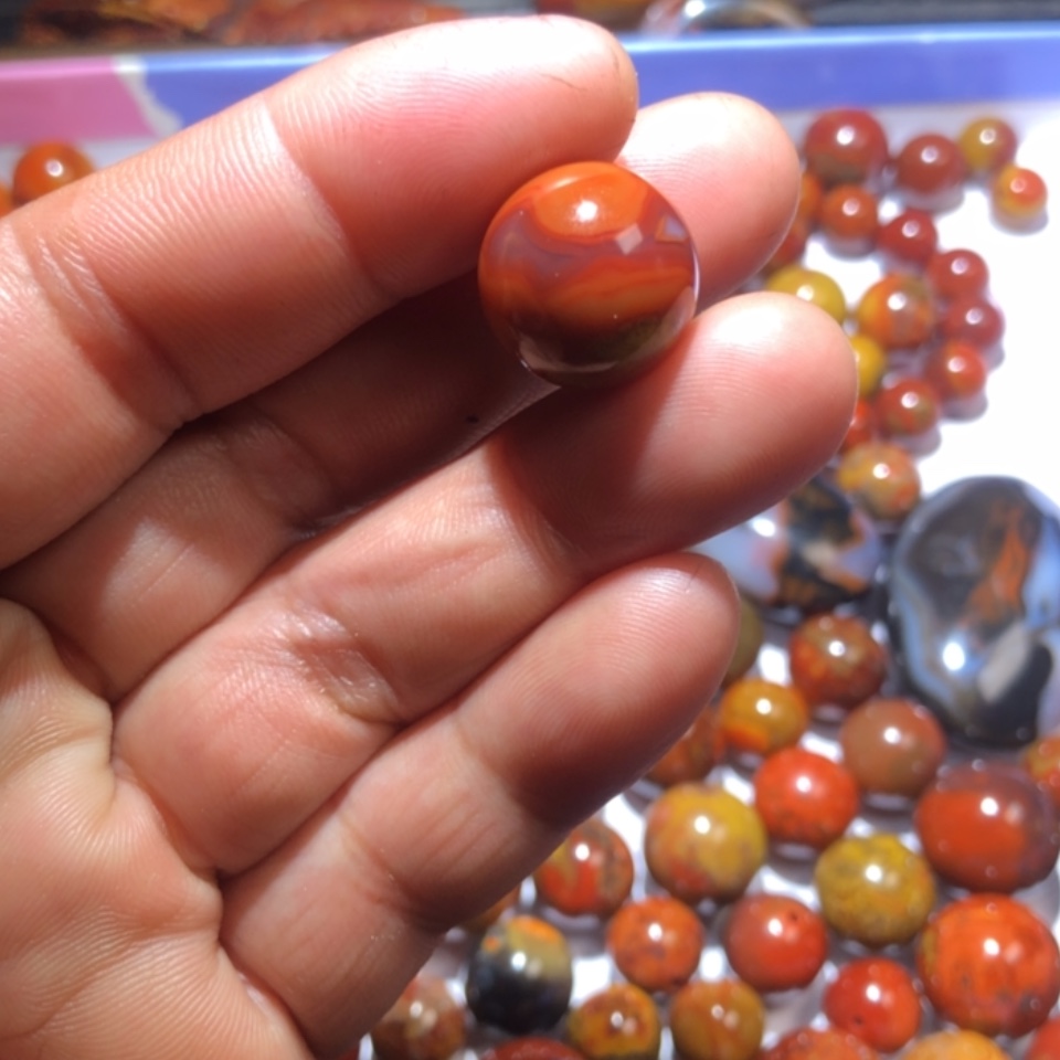【闪购商品】玛瑙/玉髓战国红单珠未镶嵌下****~