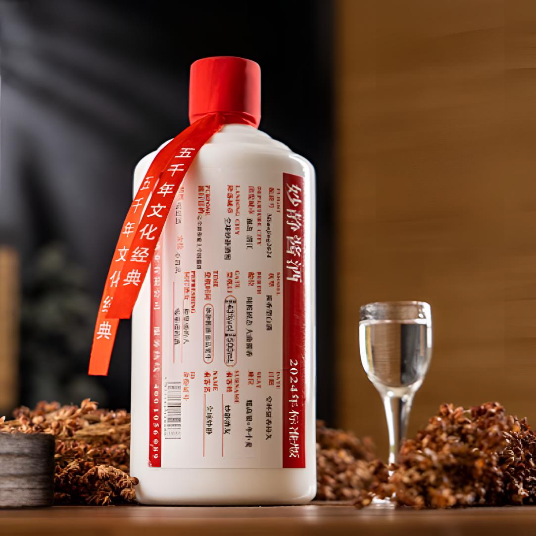 妙静酱香型白酒53度500ml纯粮食酒