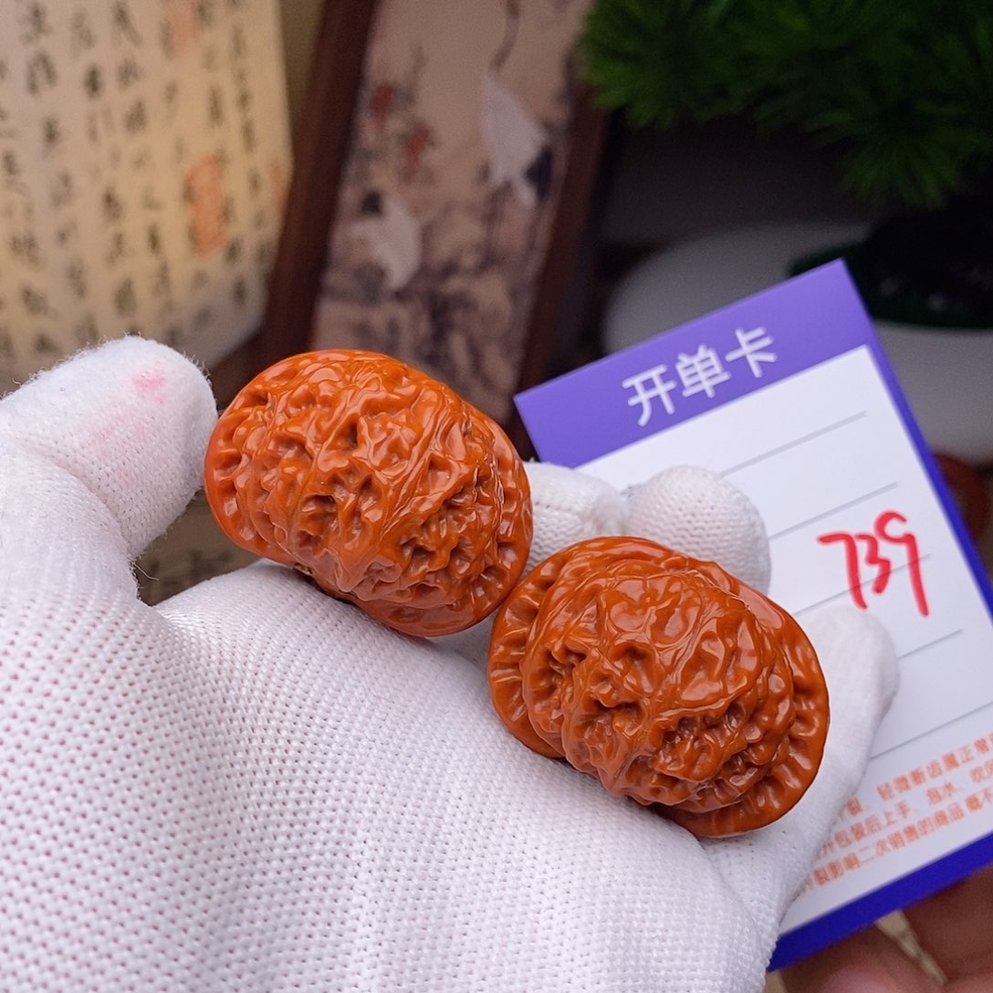 文玩核桃把件40宫灯739