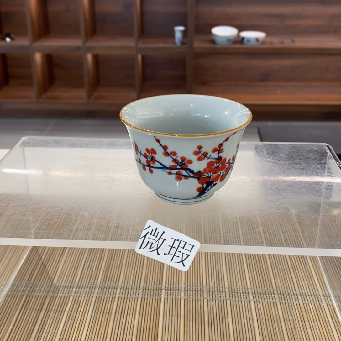 釉下彩老陶泥手工绘制