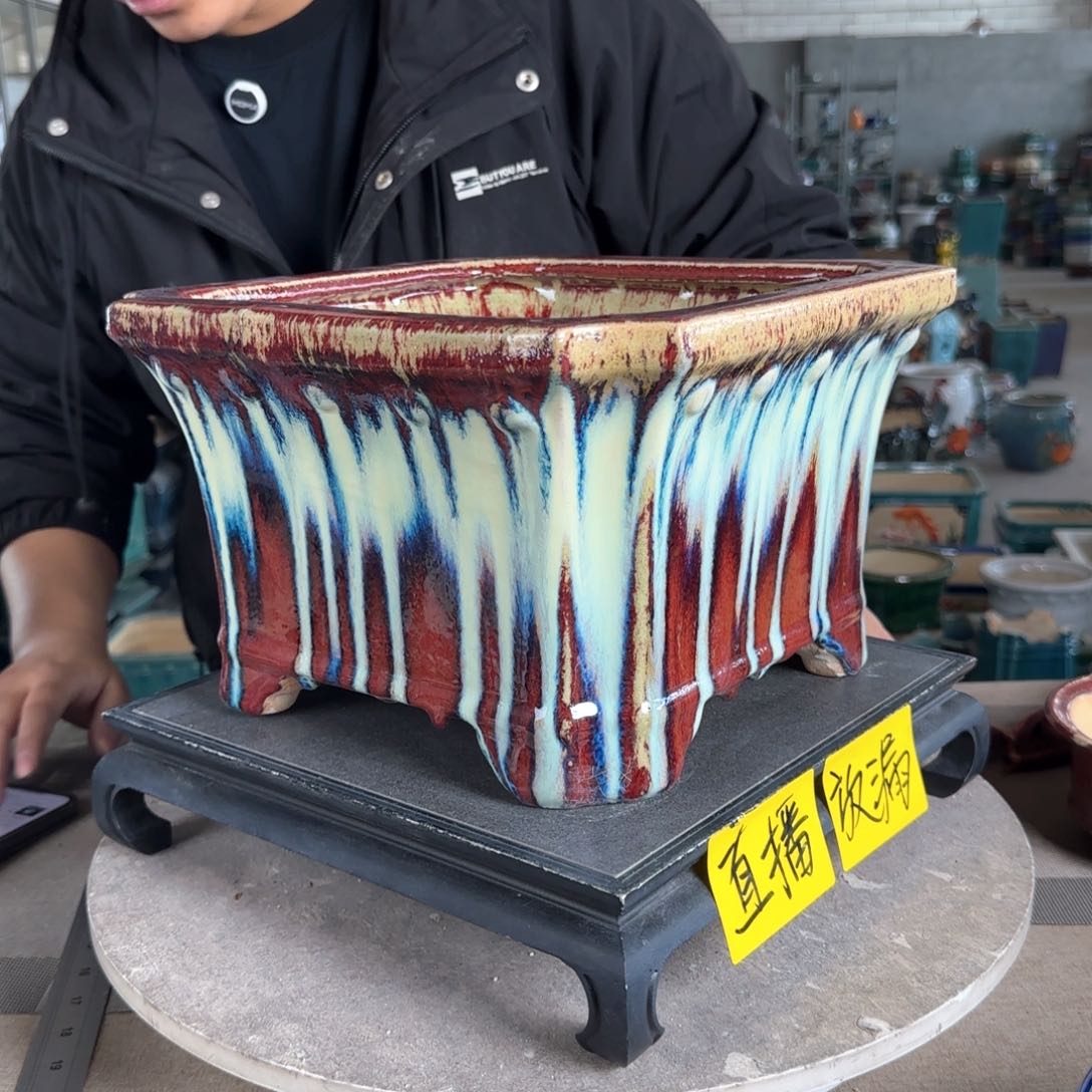 陶。一风堂石湾花盆 微瑕