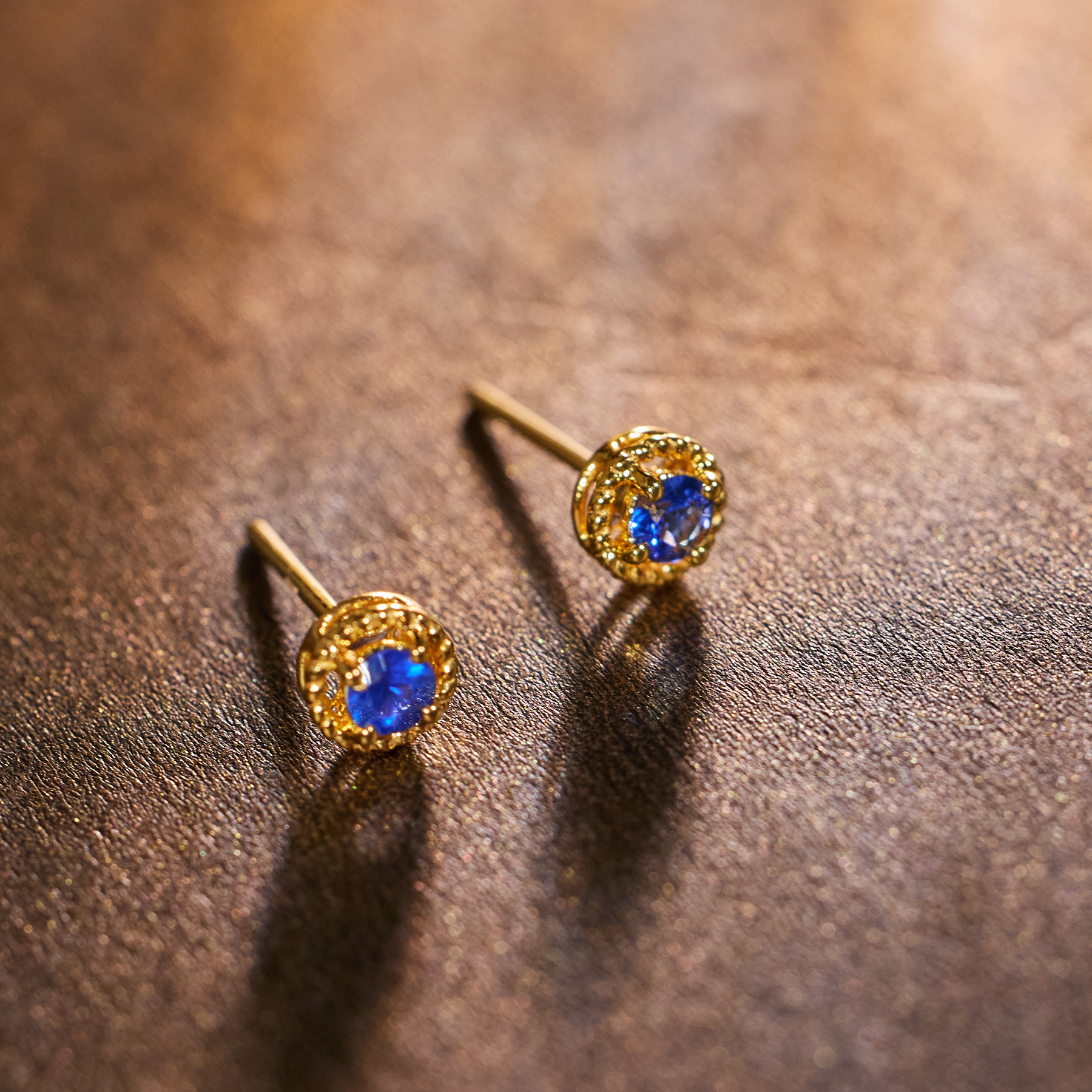 【玉峰珠宝丨安娜严选】蓝宝石耳饰18K金【S1408】多样性发一