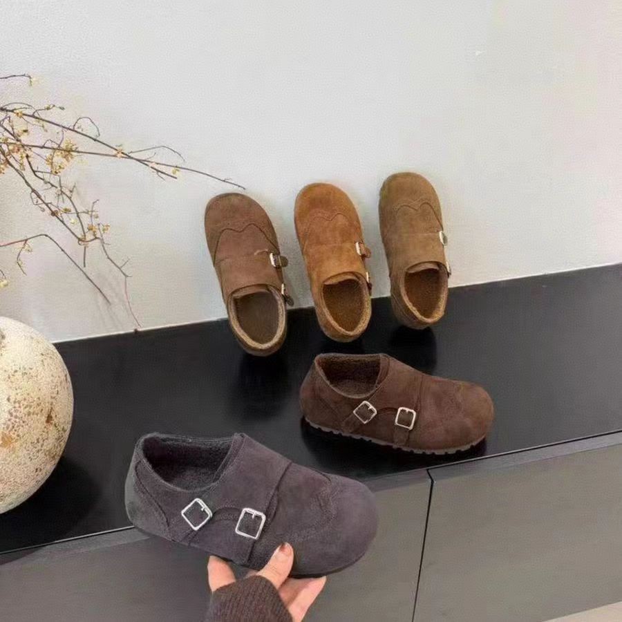 复古加绒勃肯鞋女款2025冬季新款爆款百搭鞋子搭扣保暖乐福棉鞋女