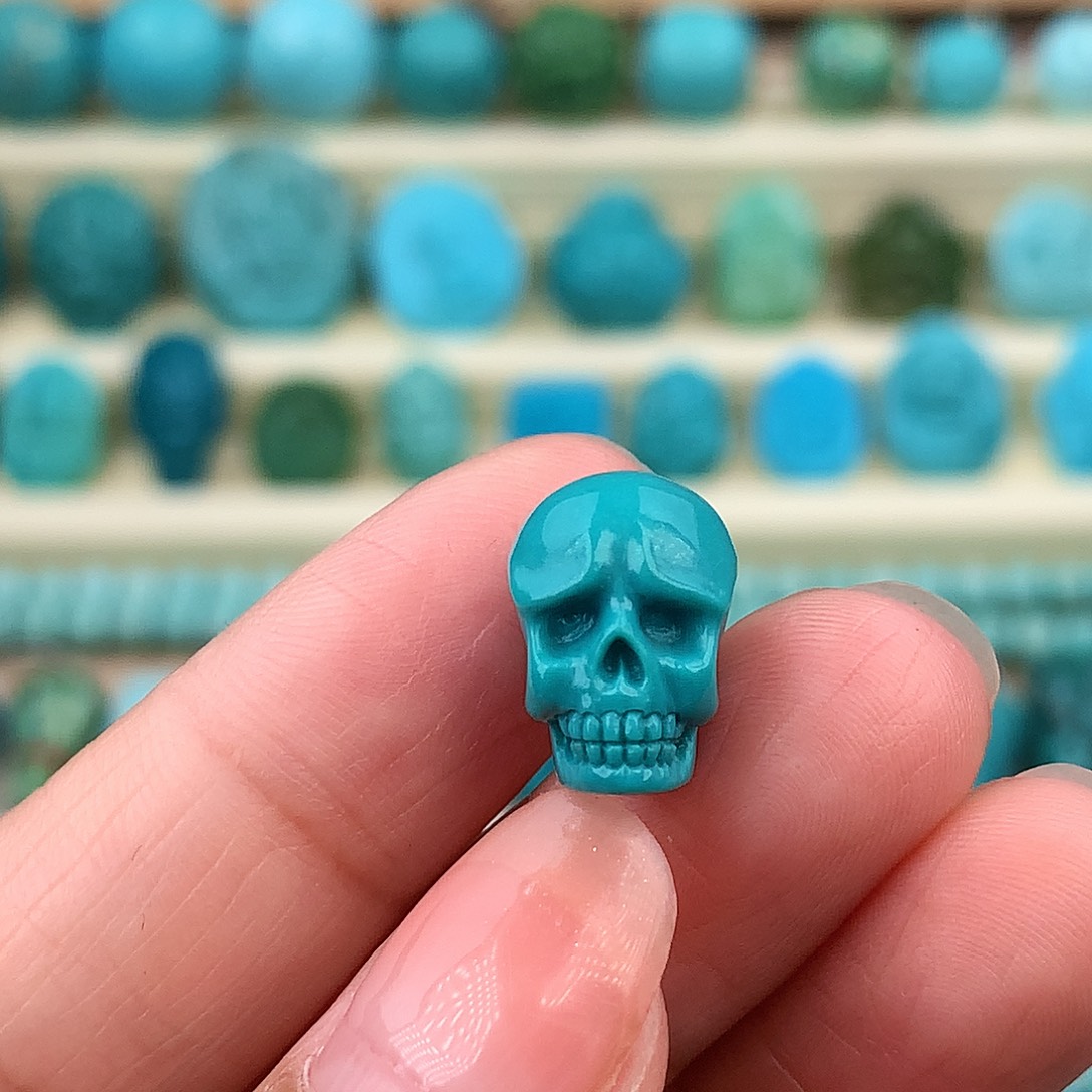 未镶嵌绿松石珠宝奇石9.8×12×13