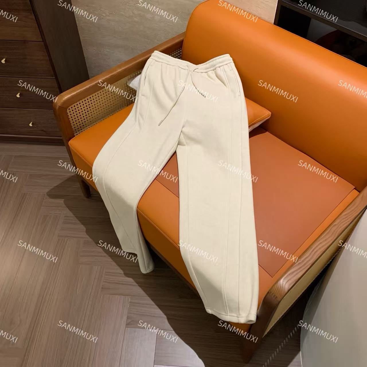 【琪琪】【极寒裤升级版】加绒松紧头阔腿裤  H1457