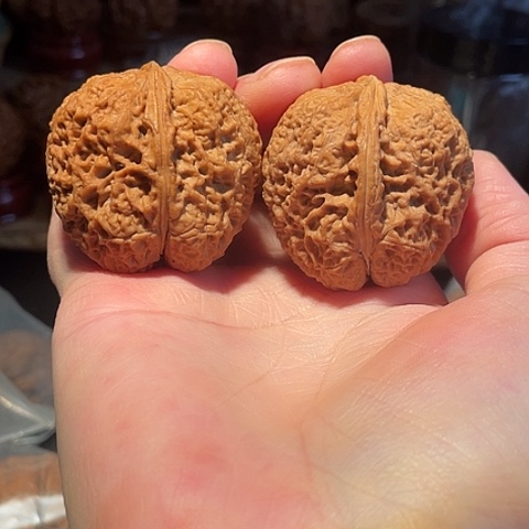 把件文玩核桃水帘绣球带彩42