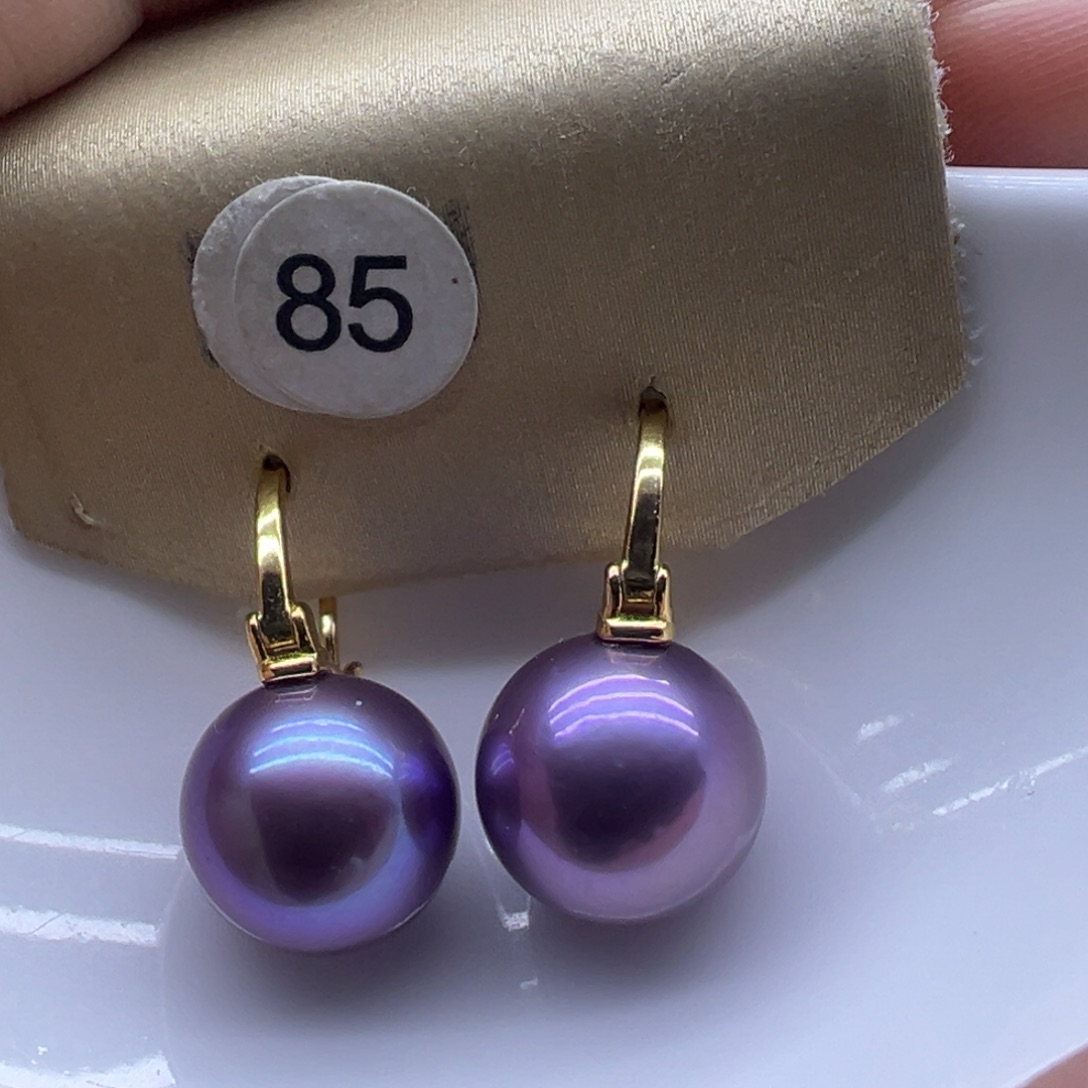 银S925镶嵌淡水珍珠耳饰