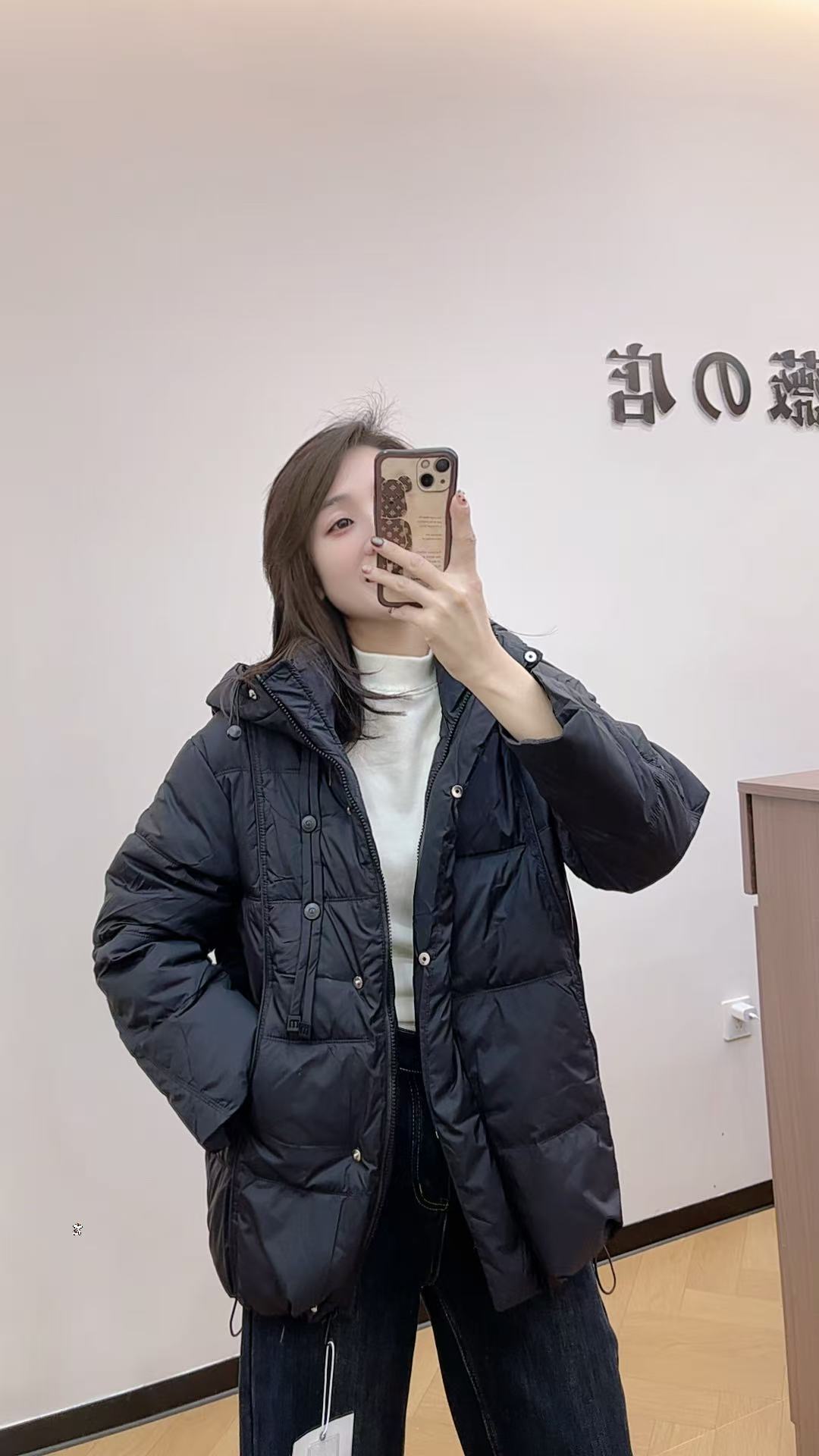 小薇家【韩版】996冬季新款韩版直筒休闲羽绒外套